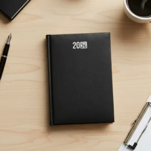 Black Personalised Office Diary