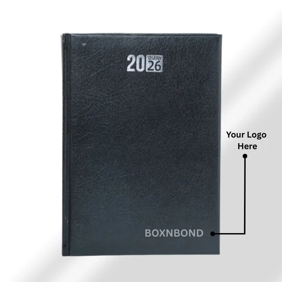 Black Personalised Office Diary