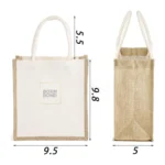 reusable jute gift bag size