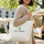 Cotton Tote Bag with Zipper