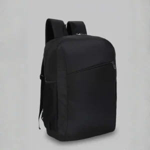 Black Polyester Laptop Backpack