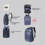 Blue Waterproof Polyester Backpack