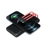 10000mAh Power Bank with Inbuilt Cables