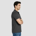 Personalised charcoal grey polo t shirt for corporate gifting
