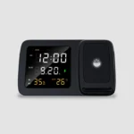 Shimmer Wireless Charger with Smart Clock by Wangari with light-up logo