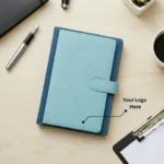 light blue notebook diary