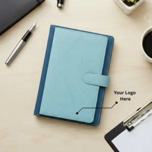 light blue notebook diary