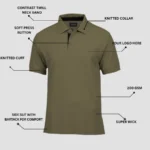 personalised Olive Green Polo T Shirt for corporates