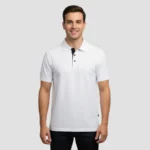 Personalized white color polo t shirt