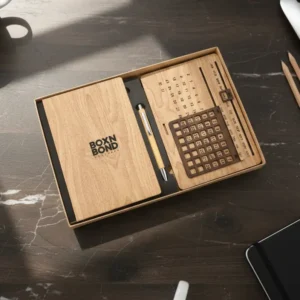 Lifetime Calendar Wooden Diary Pen Gift Set