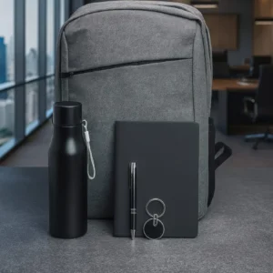 5 in 1 corporate gift set laptop bag diary pen keychain bottle