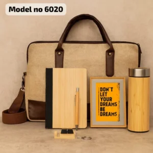 Personalized 7-in-1 bamboo hamper hot cold bottle jute bag