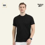 Reebok Black Cotton Round Neck T Shirt