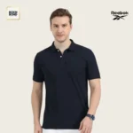 Reebok Navy Blue Polo Neck T Shirt Bulk