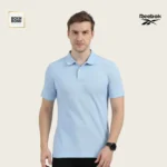 Reebok Sky Blue Polo Neck T Shirt