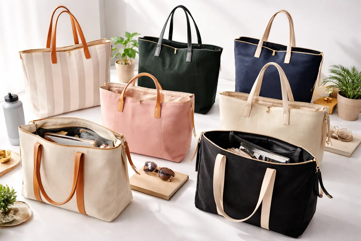 Wholesale Tote Bags with Zipper