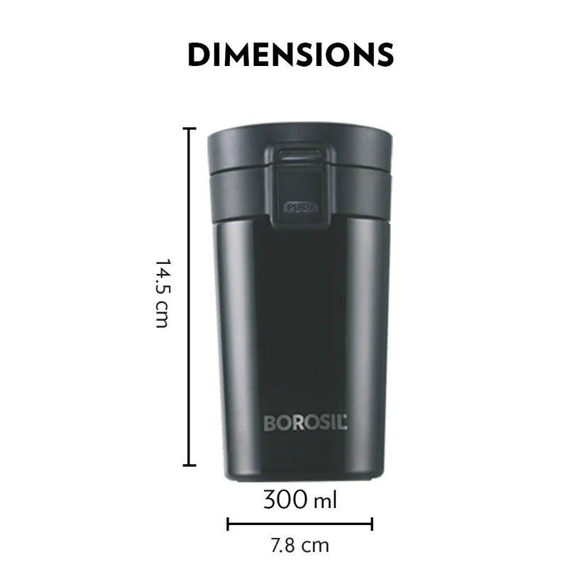 Personalise Coffeemate Insulated Mug, Black 1