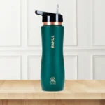 Borosil Personalised Sipper Copper Bottle, Green
