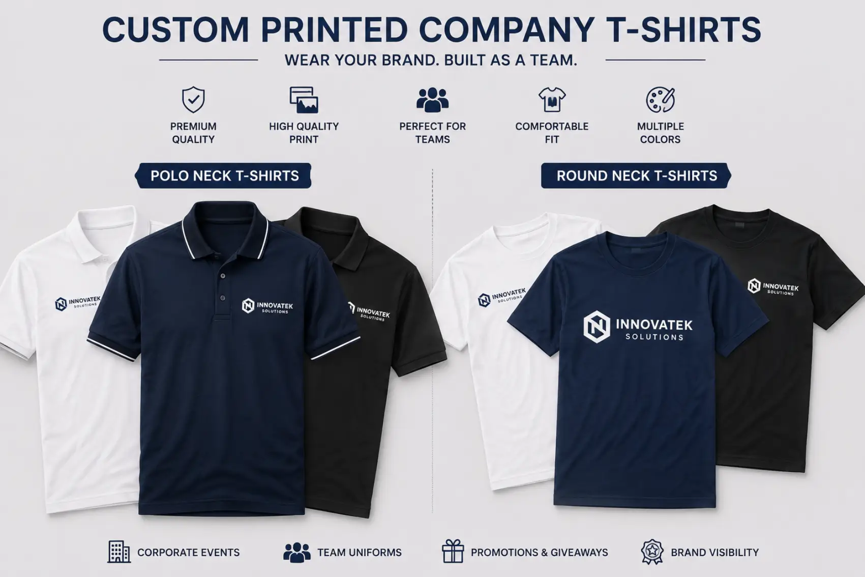 Custom Printed Company T-Shirt corporate giftset under 500 india boxnbond