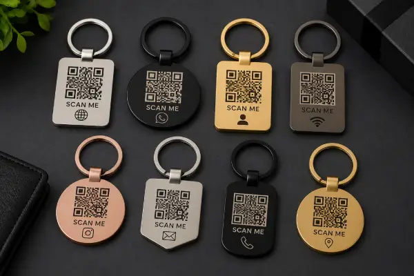 qr code customized keychain bulk